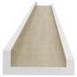 vidaXL Mensole da Parete 2 pz Bianco e Rovere Sonoma 100x9x3 cm