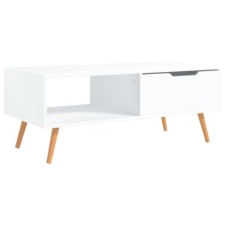 vidaXL Tavolino da Caffè Bianco 100x49,5x43 cm in Truciolato