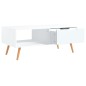 vidaXL Tavolino da Caffè Bianco 100x49,5x43 cm in Truciolato vidaXL Tavolino da Caffè Bianco 100x49,5x43 cm in Truciolato