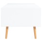 vidaXL Tavolino da Caffè Bianco 100x49,5x43 cm in Truciolato vidaXL Tavolino da Caffè Bianco 100x49,5x43 cm in Truciolato