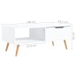 vidaXL Tavolino da Caffè Bianco 100x49,5x43 cm in Truciolato vidaXL Tavolino da Caffè Bianco 100x49,5x43 cm in Truciolato