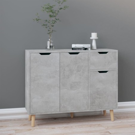 vidaXL Credenza Grigio Cemento 90x30x72 cm in Truciolato