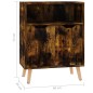 vidaXL Credenza Rovere Fumo 60x30x72 cm in Truciolato vidaXL Credenza Rovere Fumo 60x30x72 cm in Truciolato
