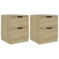 vidaXL Comodini 2 pz Rovere Sonoma 40x40x50 cm in Truciolato