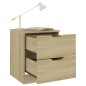 vidaXL Comodini 2 pz Rovere Sonoma 40x40x50 cm in Truciolato