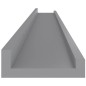 vidaXL Mensole da Parete 2 pz Grigie 100x9x3 cm vidaXL Mensole da Parete 2 pz Grigie 100x9x3 cm