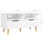 vidaXL Mobile TV Bianco Lucido 90x40x48,5 cm in Truciolato vidaXL Mobile TV Bianco Lucido 90x40x48,5 cm in Truciolato