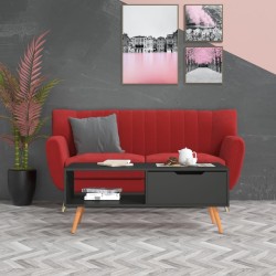 vidaXL Tavolino da Caffè Grigio 100x49,5x43 cm in Truciolato