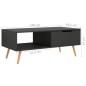 vidaXL Tavolino da Caffè Grigio 100x49,5x43 cm in Truciolato vidaXL Tavolino da Caffè Grigio 100x49,5x43 cm in Truciolato
