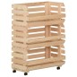 vidaXL Carrello Portaverdure 57x30x80 cm in Legno Massello di Pino vidaXL Carrello Portaverdure 57x30x80 cm in Legno Massello di Pino