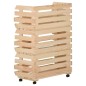 vidaXL Carrello Portaverdure 57x30x80 cm in Legno Massello di Pino vidaXL Carrello Portaverdure 57x30x80 cm in Legno Massello di Pino