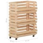 vidaXL Carrello Portaverdure 57x30x80 cm in Legno Massello di Pino vidaXL Carrello Portaverdure 57x30x80 cm in Legno Massello di Pino
