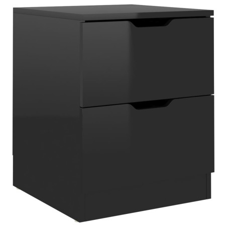 vidaXL Comodino Nero Lucido 40x40x50 cm in Truciolato