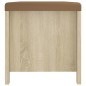 vidaXL Cassapanca con Cuscino Rovere Sonoma 105x40x45 cm Truciolato vidaXL Cassapanca con Cuscino Rovere Sonoma 105x40x45 cm Truciolato