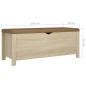 vidaXL Cassapanca con Cuscino Rovere Sonoma 105x40x45 cm Truciolato vidaXL Cassapanca con Cuscino Rovere Sonoma 105x40x45 cm Truciolato