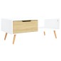 vidaXL Tavolino da Salotto Bianco e Rovere 100x49,5x43cm in Truciolato vidaXL Tavolino da Salotto Bianco e Rovere 100x49,5x43cm in Truciolato