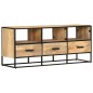 vidaXL Mobile Porta TV 110x30x45 cm in Legno Massello di Mango Grezzo vidaXL Mobile Porta TV 110x30x45 cm in Legno Massello di Mango Grezzo