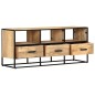 vidaXL Mobile Porta TV 110x30x45 cm in Legno Massello di Mango Grezzo vidaXL Mobile Porta TV 110x30x45 cm in Legno Massello di Mango Grezzo