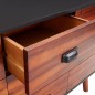 vidaXL Credenza 110x35x70 cm in Legno Massello di Acacia e MDF vidaXL Credenza 110x35x70 cm in Legno Massello di Acacia e MDF