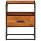 vidaXL Comodino 40x30x50 cm in Legno Massello di Acacia vidaXL Comodino 40x30x50 cm in Legno Massello di Acacia