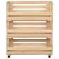 vidaXL Carrello Portaverdure 77x30x80 cm in Legno Massello di Pino vidaXL Carrello Portaverdure 77x30x80 cm in Legno Massello di Pino