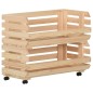 vidaXL Carrello Portaverdure 77x30x80 cm in Legno Massello di Pino vidaXL Carrello Portaverdure 77x30x80 cm in Legno Massello di Pino