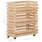 vidaXL Carrello Portaverdure 77x30x80 cm in Legno Massello di Pino vidaXL Carrello Portaverdure 77x30x80 cm in Legno Massello di Pino