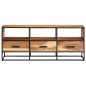 vidaXL Mobile Porta TV 110x30x45 cm in Legno Massello di Acacia