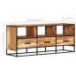 vidaXL Mobile Porta TV 110x30x45 cm in Legno Massello di Acacia