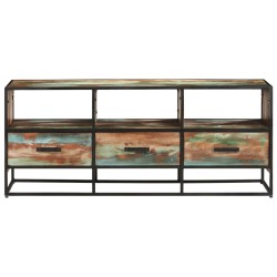 vidaXL Mobile Porta TV 110x30x45 cm in Legno Massello di Recupero