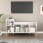 Mobile Porta TV Bianco Lucido 100x35x55 cm in Legno Multistrato Mobile Porta TV Bianco Lucido 100x35x55 cm in Legno Multistrato