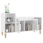 Mobile Porta TV Bianco Lucido 100x35x55 cm in Legno Multistrato Mobile Porta TV Bianco Lucido 100x35x55 cm in Legno Multistrato