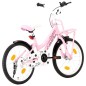 vidaXL Bici per Bambini con Trasportino Frontale 18'' Rosa e Nera vidaXL Bici per Bambini con Trasportino Frontale 18'' Rosa e Nera