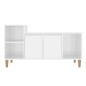 Mobile Porta TV Bianco Lucido 100x35x55 cm in Legno Multistrato Mobile Porta TV Bianco Lucido 100x35x55 cm in Legno Multistrato
