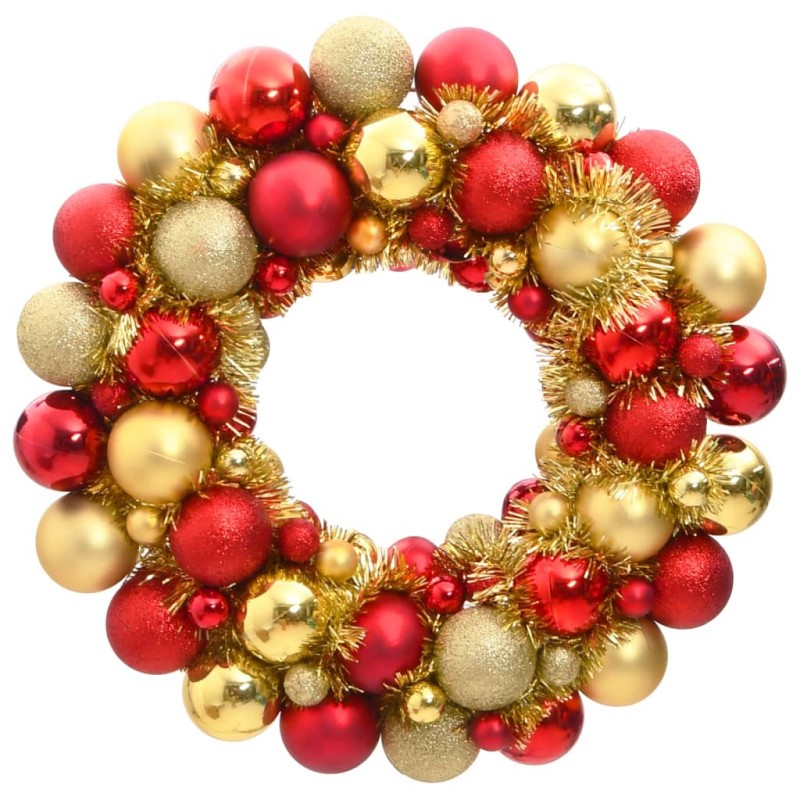 vidaXL Ghirlanda di Natale Rosso e Oro 45 cm in Polistirene vidaXL Ghirlanda di Natale Rosso e Oro 45 cm in Polistirene