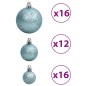 vidaXL Palline di Natale 100 pz Turchesi 3 / 4 / 6 cm vidaXL Palline di Natale 100 pz Turchesi 3 / 4 / 6 cm