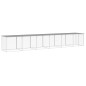 vidaXL Gabbia Polli Tetto Grigio Chiaro 603x98x90 cm Acciaio Zincato vidaXL Gabbia Polli Tetto Grigio Chiaro 603x98x90 cm Acciaio Zincato