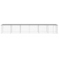 vidaXL Gabbia Polli Tetto Grigio Chiaro 603x98x90 cm Acciaio Zincato vidaXL Gabbia Polli Tetto Grigio Chiaro 603x98x90 cm Acciaio Zincato