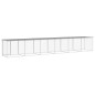 vidaXL Gabbia Polli Tetto Grigio Chiaro 603x98x90 cm Acciaio Zincato vidaXL Gabbia Polli Tetto Grigio Chiaro 603x98x90 cm Acciaio Zincato