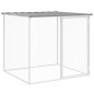 vidaXL Gabbia Polli Tetto Grigio Chiaro 603x98x90 cm Acciaio Zincato vidaXL Gabbia Polli Tetto Grigio Chiaro 603x98x90 cm Acciaio Zincato
