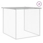 vidaXL Gabbia Polli Tetto Grigio Chiaro 603x98x90 cm Acciaio Zincato vidaXL Gabbia Polli Tetto Grigio Chiaro 603x98x90 cm Acciaio Zincato