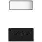 Set Mobili da Bagno 2 pz Nero in Truciolato Set Mobili da Bagno 2 pz Nero in Truciolato