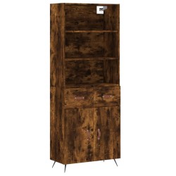 vidaXL Credenza Rovere Fumo  69,5x34x180 cm in Legno Multistrato
