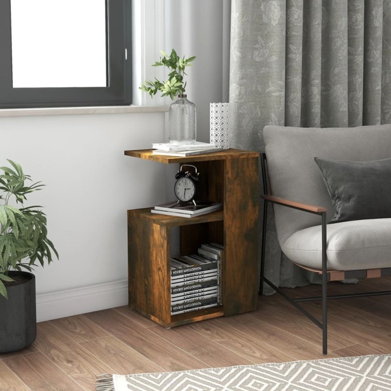 Tavolino da Salotto Rovere Fumo 36x30x56cm Legno Multistrato Tavolino da Salotto Rovere Fumo 36x30x56cm Legno Multistrato