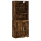 vidaXL Credenza Rovere Fumo 69,5x34x180 cm in Legno Multistrato vidaXL Credenza Rovere Fumo 69,5x34x180 cm in Legno Multistrato