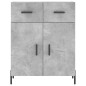 vidaXL Credenza Grigio Cemento 69,5x34x180 cm in Legno Multistrato vidaXL Credenza Grigio Cemento 69,5x34x180 cm in Legno Multistrato