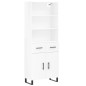 vidaXL Credenza Bianco Lucido 69,5x34x180 cm in Legno Multistrato vidaXL Credenza Bianco Lucido 69,5x34x180 cm in Legno Multistrato