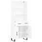 vidaXL Credenza Bianco Lucido 69,5x34x180 cm in Legno Multistrato vidaXL Credenza Bianco Lucido 69,5x34x180 cm in Legno Multistrato