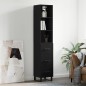 vidaXL Credenza Nera 34,5x34x180 cm in Legno Multistrato vidaXL Credenza Nera 34,5x34x180 cm in Legno Multistrato