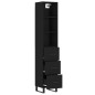 vidaXL Credenza Nera 34,5x34x180 cm in Legno Multistrato vidaXL Credenza Nera 34,5x34x180 cm in Legno Multistrato